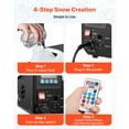 thumbnail image 5 of VEVOR 1500W Snow Machine with RGB DMX512 Signal Control, 9 LED Lights, Wireless Remote, High Output Snowflake Machine with 5L Tank, Portable DJ Stage Snow Maker for Christmas Parties Stage Effects, 5 of 9