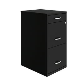 Space Solutions 3 Drawer Office Vertical File Cabinet Black Walmart