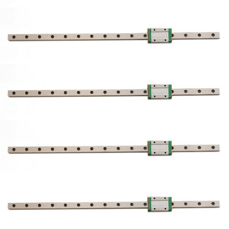 

4Pcs 9mm Linear Guide Miniature Rail MGN9 400mm Linear Rail and 4 Pcs MGN9H Miniature Rail Slider
