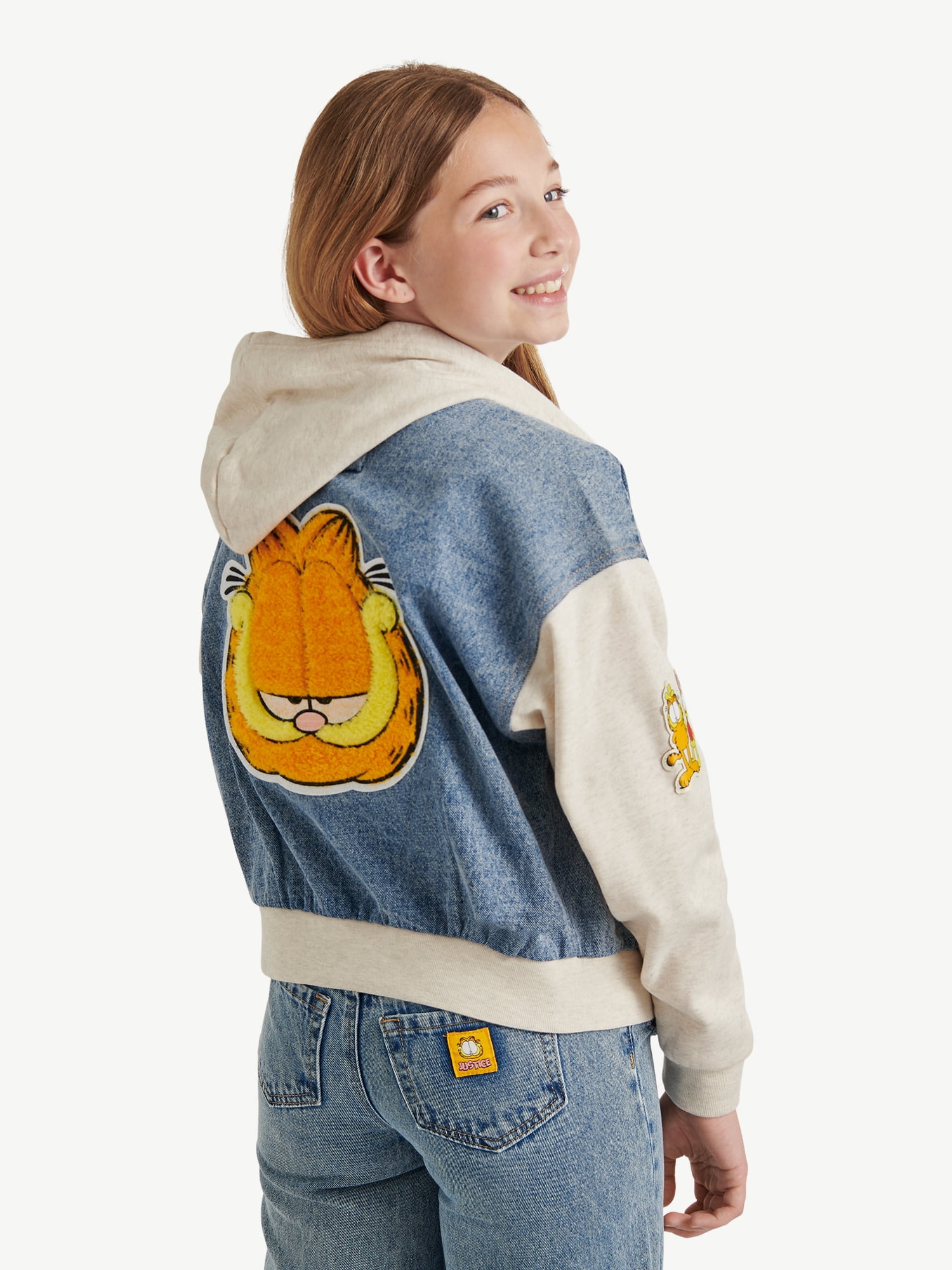 Justice x Garfield Girls Collab Bomber Jacket, Sizes XS - XLP