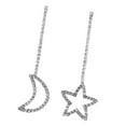 thumbnail image 1 of Pendientes colgantes jinwen de moda todos colores Plata Star Moon Girls Earring, 1 of 6
