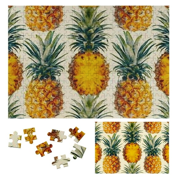 BCIIG Pineapple Wooden Jigsaw Puzzle Impossible Style Gift for Family Friends 300 PCS