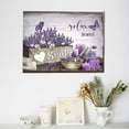 thumbnail image 6 of Farmhouse Bathroom Decor Wall Art Purple Lavender Picture Wall Decor Relax Soak Unwind Bathroom Sign Canvas Painting Prints Artwork Home Decorations Framed for Bedroom 12inx16in, 6 of 6