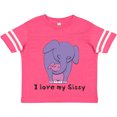 thumbnail image 3 of Inktastic I Love My Sissy Elephant Purple Pink Boys or Girls Toddler T-Shirt, 3 of 5