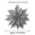 thumbnail image 3 of Banberry Designs Adornos Navideños De Flores De Pascua – Juego De 24 Clips De Pascua Con Purpurina Plateada – Cada Uno Mide 4 Pulgadas De Profundidad – Decoraciones Navideñas – Accesorios Florales Dec, 3 of 4