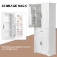 thumbnail image 5 of Bellemave White Tall Storage Cabinet with Adjustable Shelf Bathroom Cabinet with 1 Drawer and Storage Rack Large Freestanding Wood Cabinet Storage Organizer Floor Cabinet, White, 5 of 12