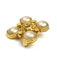 thumbnail image 3 of Pre-Owned CHANEL Metal Coco Mark Fake Pearl Brooch 24g for Women, 3 of 4