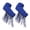 Blue, variant on 1 Pair Latin Dance Arm Sleeves Competitions Shiny Comfortable Tassel Arm Sleeves Black Silver