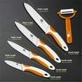 thumbnail image 3 of 4-Piece Ceramic Knife Set with Sheath -Sharp White Blade Rust Proof Stain Resistant Kitchen Knives (5inch Utility Knife, 4inch Fruit Knife,3inch Paring Knife), 3 of 8