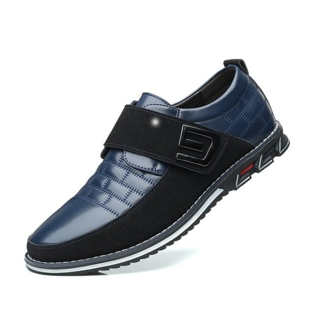 Men s Loafers Premium Leather Comfort Business Casual Oxford Shoes Office Working Driving Walking Shoe 13 Blue
