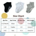 thumbnail image 3 of 18 Pairs Toddler Crew Socks Non Slip Kids Cotton Socks with Grippers for Baby Infants Boys Girls, 3 of 6