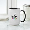 thumbnail image 4 of CafePress - GOATS Make Me Happy Mugs - 15 oz Ceramic Large White Novelty Mug, 4 of 4