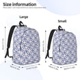 thumbnail image 4 of Rocae Plaid Flowers for Durable Canvas Backpack Leisure Large Bag Travel Rucksack Multi-function Backpack Small, 4 of 8