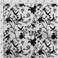 thumbnail image 3 of Soimoi Bird With Leaves Print, Velvet Fabric, Decor Sewing Fabric by The Yard 54 Inch Wide,Decorative Fabric for Upholstery and Home Accents, White & Black, 3 of 5