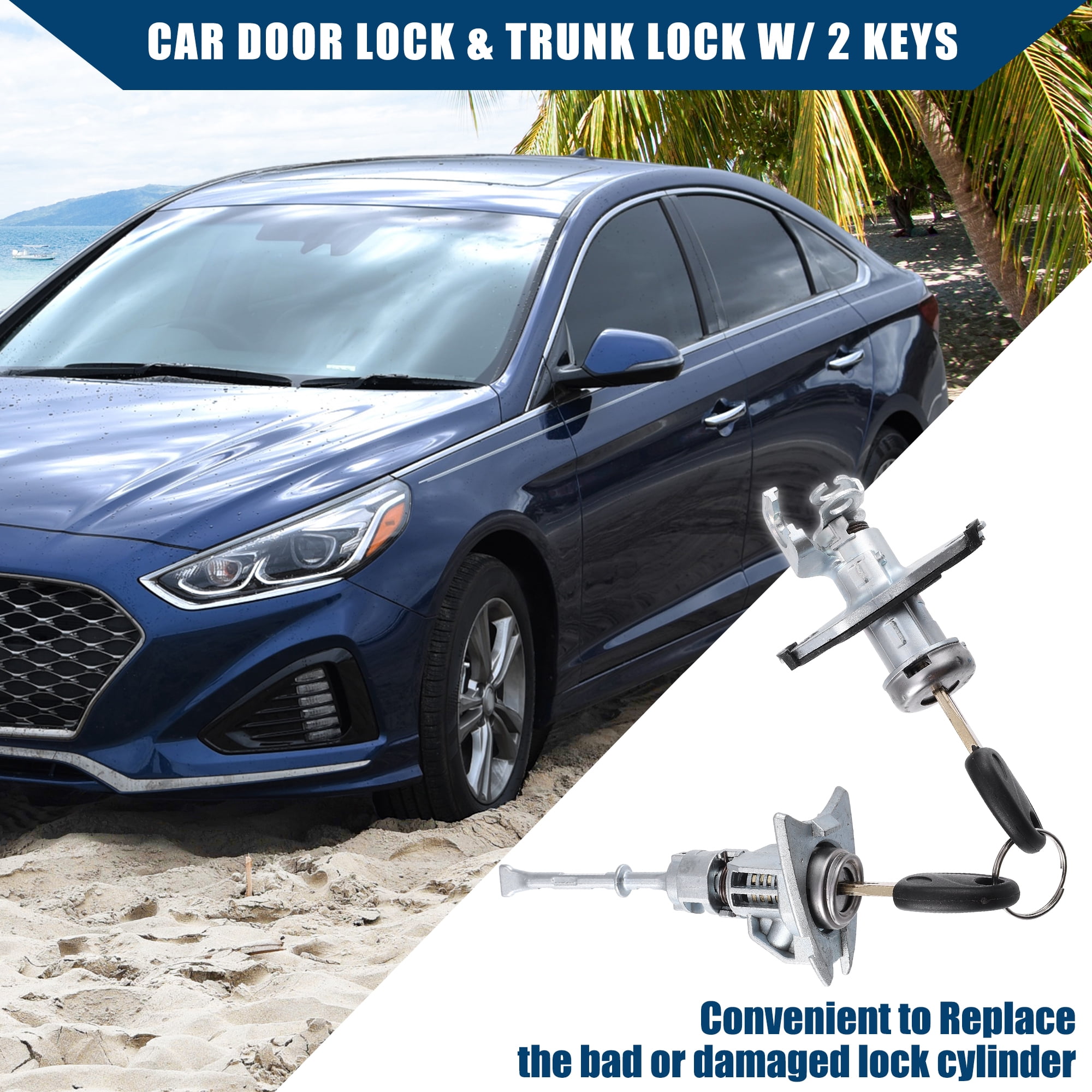 Unique Bargains Car Full Lock Cylinder Ignition Switch for Hyundai Sonata 2009-2014
