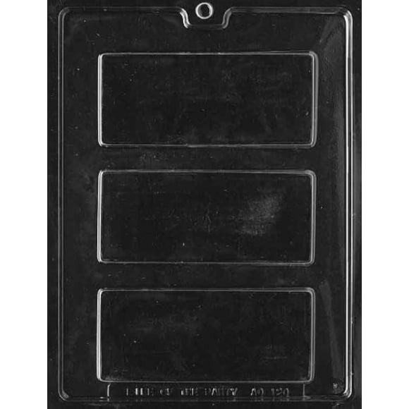 Grandmama's Goodies AO120 Plain Chocolate Candy Bar Mold with Exclusive Molding Instructions