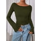 thumbnail image 2 of Remera PRETTYGARDEN Otoño 2025 Crop Top de Manga Campana Verde Militar Talle S, 2 of 8