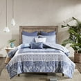 thumbnail image 2 of 7 Piece Cotton Comforter Set Full/Queen/Blue, 2 of 4