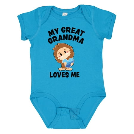 

Inktastic Cute Bigfoot My Great Grandma Loves Me Gift Baby Boy Bodysuit