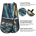 thumbnail image 2 of Yayeee Double Oven Mitt Kitchen Heat Resistant Baking 35" x7" Quilted Glove, Dark Mountains, 2 of 6