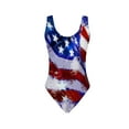thumbnail image 5 of 50% off Clearance Bathing Suit for Women 4th Of July ZHUGeLI Women's Sexy One-piece Bikini Lace Up Independence Day Printed Swimsuit Long Skirt Two-piece Sets Swimwear American Flag Patriotic Outfits, 5 of 5