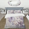 thumbnail image 2 of Designart "Purple Butterfly captivate Flight II" Animals Bedding Covert Set - Butterfly Purple Children's Art Bed Set With 1 Sham, 2 of 6