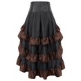 thumbnail image 3 of Skirt Clearance Women Middl Ages Ruffles Punk Gothic Splicing Irregular Ankle-length Cupcake Skirt-dwdz, 3 of 3