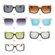thumbnail image 3 of Guardurnaity Gafas de sol, accesorio de Metal para mujer, gafas con montura cuadrada, suministros para ojos, gafas de alta definición, accesorios Lentes Negro-gris, 3 of 6