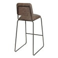 thumbnail image 4 of Mesa Metal Bar Stool with Cocoa Brown Faux Leather Seat, 4 of 8