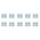 thumbnail image 1 of 10X Placa de Pared Ethernet 8 Puertos - Doble Banda Cat6 RJ45 Conector Cable de Red Placa Frontal Hembra una Hembra - Azul, 1 of 7