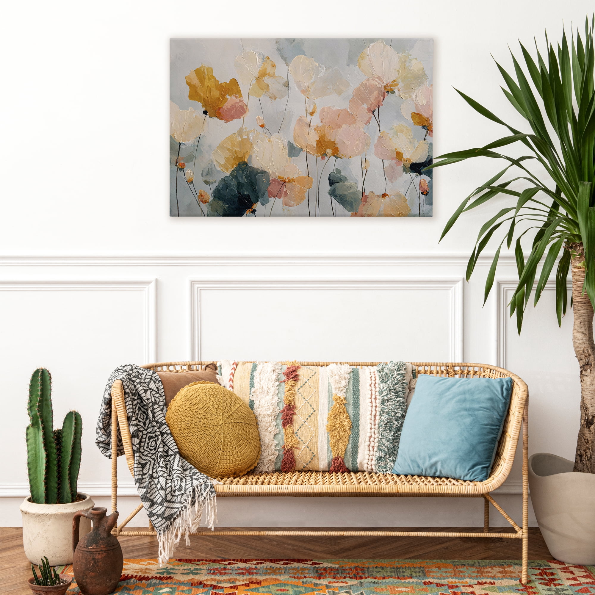 Stupell Industries Abstract Brushed Petals Canvas Wall Art, design by Jacky Ngan