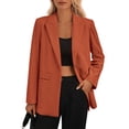 thumbnail image 3 of Blazer PRETTYGARDEN de Pana con Solapa Chaqueta de Invierno Rojo Ladrillo M, 3 of 8