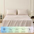 thumbnail image 5 of Beartech Polyester Bed Sheets Set 4 Piece Queen/Full Size Sheet Set, Soft & Lightweight And Breathable Bedding Set, Fitted Sheet, Flat Sheet & 2 Pillowcases-Champagne, 5 of 9