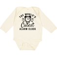 thumbnail image 3 of Inktastic The Worlds Cutest Alarm Clock Boys or Girls Long Sleeve Baby Bodysuit, 3 of 5