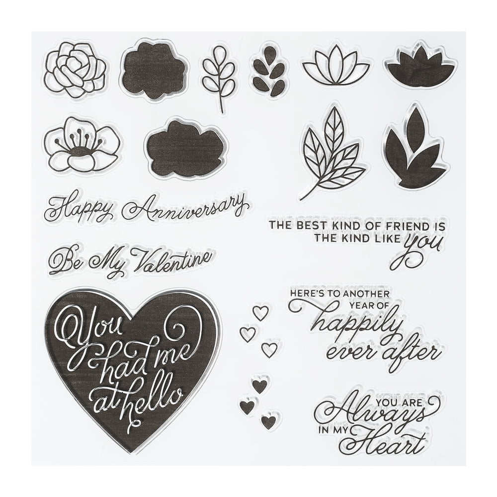 Heart Bottle Background Love Words Clear Rubber Stamps for Holiday Card Making Decoration DIY Scrapbooking Transparent Album Decor Paper Craft Happy Valentine's Day Clear Stamps for Card Making 