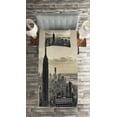 thumbnail image 2 of Ambesonne United States Quilted Coverlet 2 Pcs, NYC Winter Time, Twin Size, Beige Grey, 2 of 2