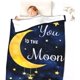 thumbnail image 4 of LHSHID I Love You to The Moon and Back Throw Blanket Fleece Flannel Travel Quilt Warm Decorative Lightweight Plush for Couch Bed Sofa Car Living Room for Kid 60"x80", 4 of 8