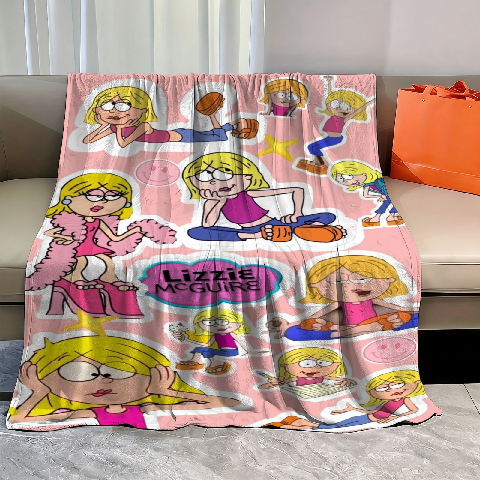 Lizzie Mcguire Banner Throw Blanket Gifts for Fans Lover Girls Boys Women Present Hoodie Him Bed 40"x50"