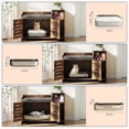 thumbnail image 3 of AKDSteel Meuble Cache-Litière pour Chat, Armoire Cache-Litière Cachée avec Tapis à Griffer et Couche de Rangement, Maisonnette Intérieure Style Ferme pour Chat pour Couloir et Chambre, 3 of 6