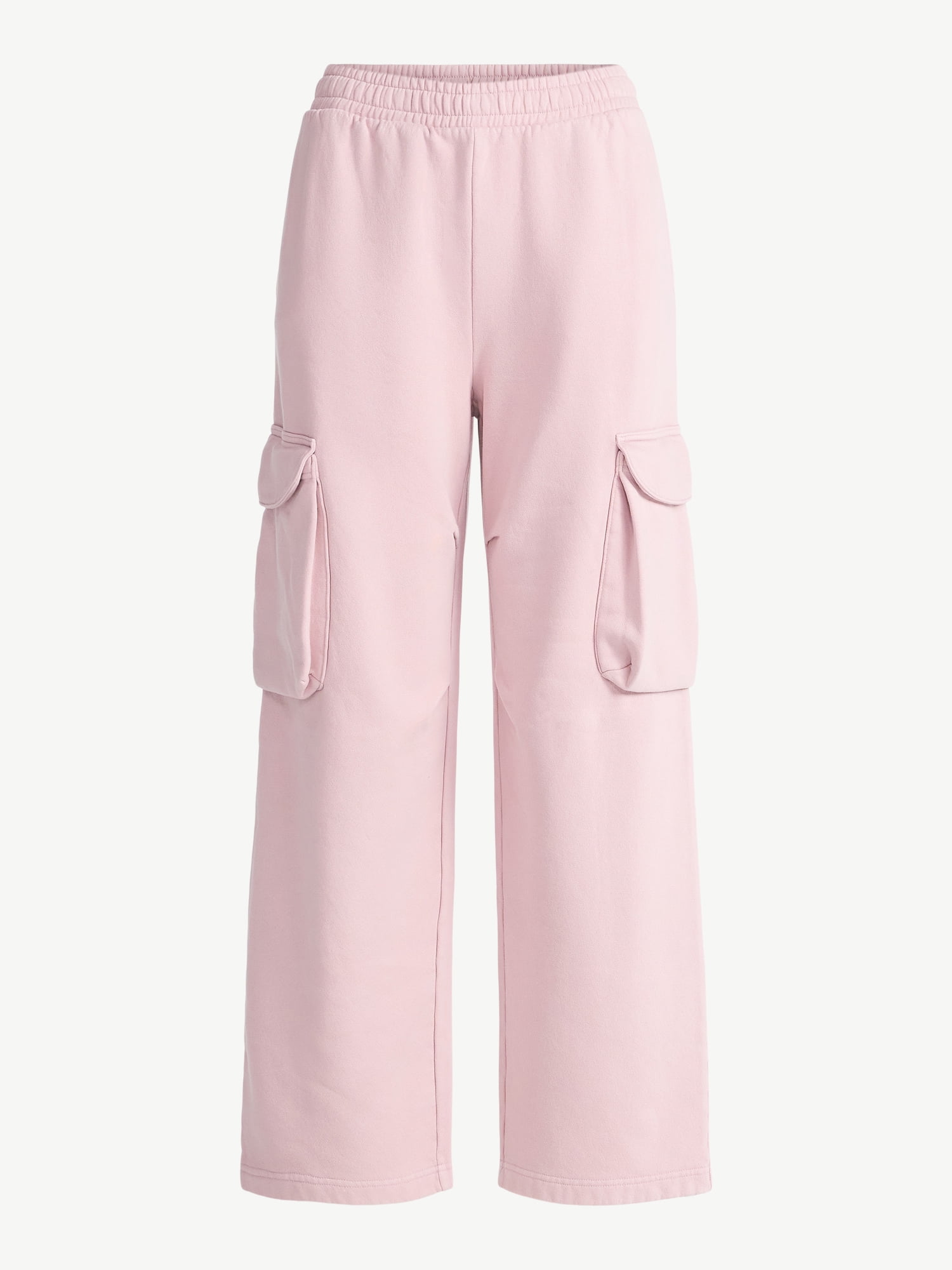 Scoop Women's and Women's Plus Utility Wide Leg Cargo Sweatpant, Sizes XS-4X