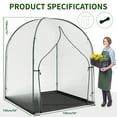 thumbnail image 5 of MOPHOTO Portable Greenhouse for Outdoors Green House Tent with Durable Bubble Film Cover Zippered Door,Walk-in Mini Green House with Removable Mat for Indoor Outside Protecting Plant(59x59x75 Inch), 5 of 8