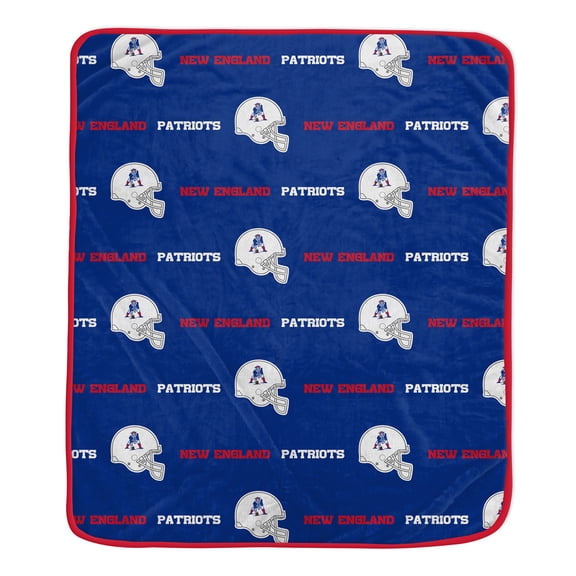 Pegasus New England Patriots 60" x 72" Repeat Helmet Wordmark Ultra Soft Blanket