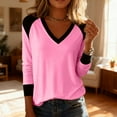 thumbnail image 6 of STETMN Women's Spring Casual Tops Bright Color Raglan Shirts Long Sleeve Layer T-shirt, 6 of 6
