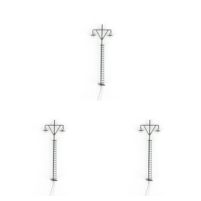 Billuyoard Modelo de luz ferroviaria Modos blancos cálidos Manualidades Mini LED Farola Patio Paisaje Ligero Lámparas de parque Niños Verde Type1 NO1