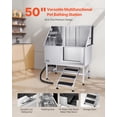 thumbnail image 2 of VEVOR 50 Inch Dog Grooming Bath Tub Stainless Steel w Stairs Water Filter, 2 of 9