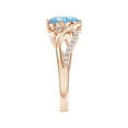 thumbnail image 3 of Angara Natural 0.8 Ct. Aquamarine with Diamond Classic Ring in 14K Rose Gold for Women (Ring Size: 3.5), 3 of 9