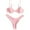 Pig Pink, variant on ZAFUL for Women Swimwear Ribbed High Leg Underwire Bikini Swimsuit Light Blue M
