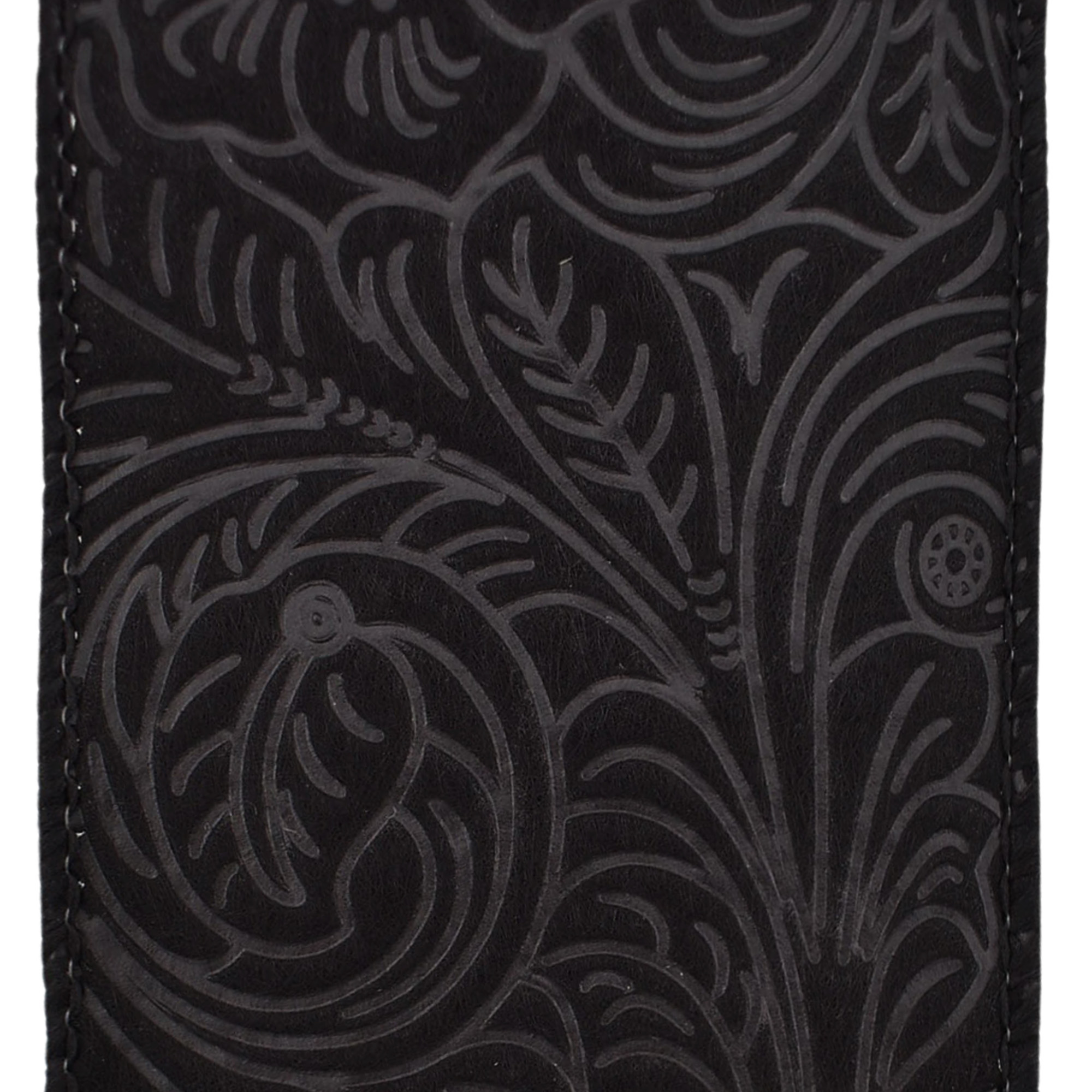 Homeford Embossed Flowers Hot Cut Edge Floral Wrap Ribbon, 2-1/2-inch, 50-yard, Black