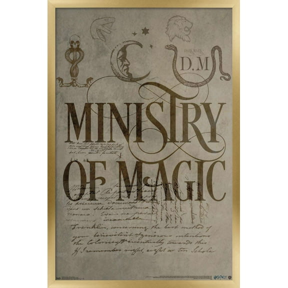 The Wizarding World: Harry Potter - The Ministry of Magic Wall Poster, 14.725" x 22.375", Framed