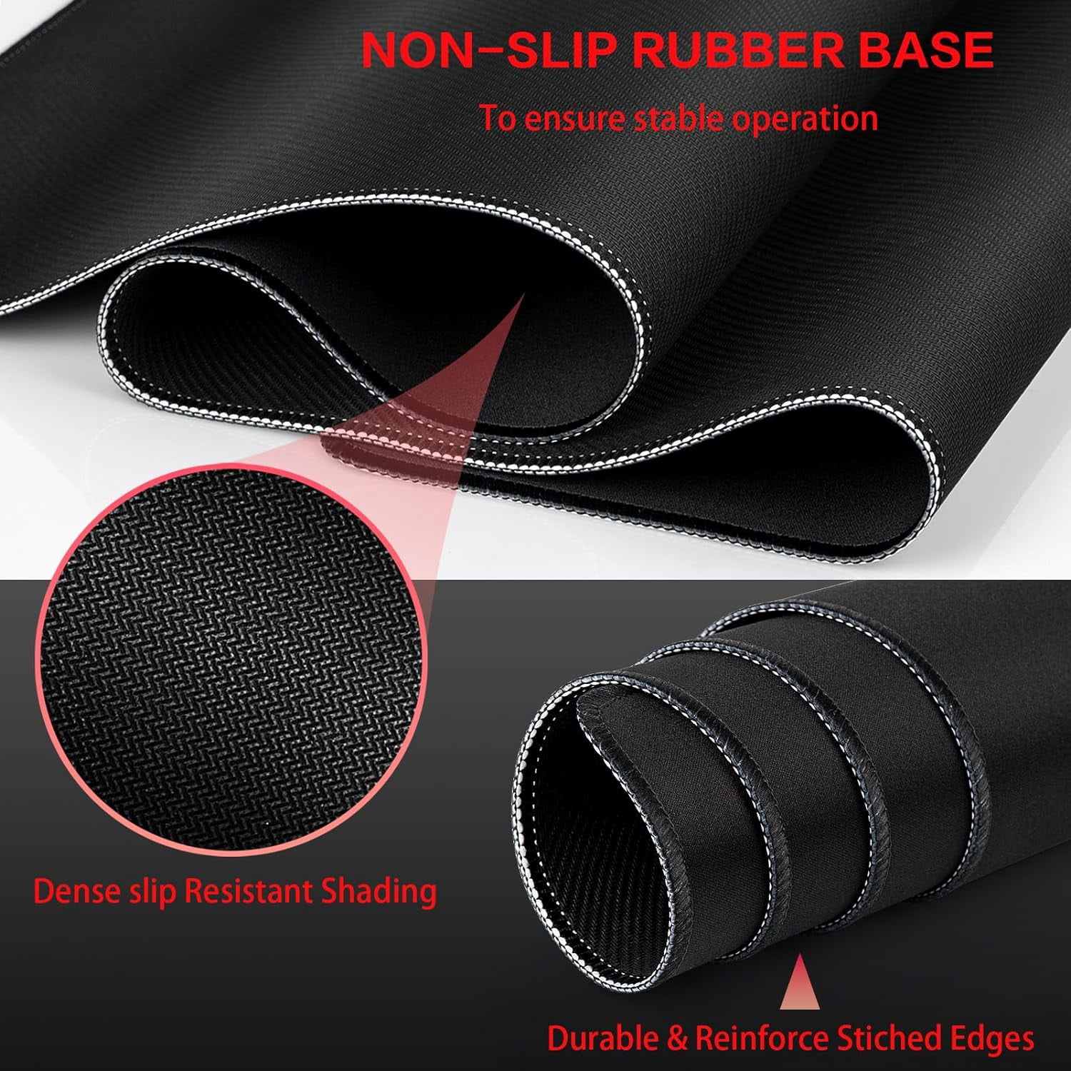 Gaming Mouse Pad, Computer Mouse Pad 31.5x15.7inch Large Extended Computer Mouse Mat with Non-Slip Base Keyboard Full Desk Mousepad for Gaming, Office, Home